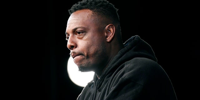 Basketball Hall of Fame Class of 2021 inductee Paul Pierce speaks at a news conference at Mohegan Sun Sept. 10, 2021, in Uncasville, Conn.