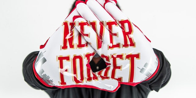 Rutgers players will have the option to wear these gloves Saturday.