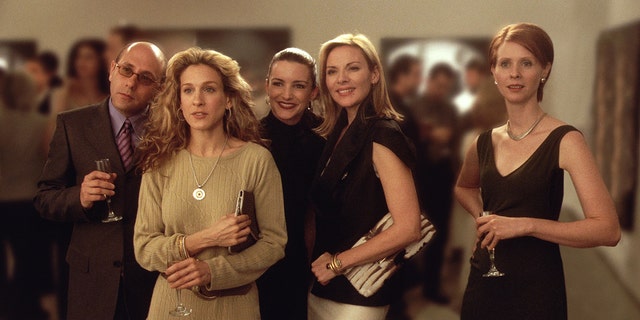 (L-R) Willie Garson Stars as Stanford, Sarah Jessica Parker as Carrie, Kristian Davis as Charlotte, Kim Cattrall as Samantha, and Cynthia Nixon Stars as Miranda in 'Sex And The City.'