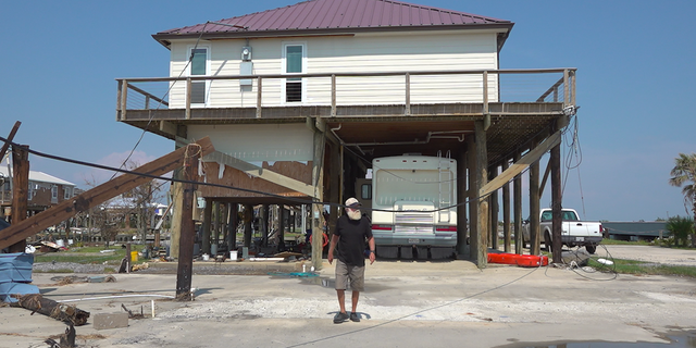 Jim King weathered Hurricane Ida at his Grand Isle home.  He suffered only minor damage. 