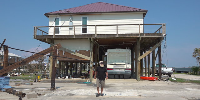Jim King rode out Hurricane Ida in his home on Grand Isle. It sustained only minor damage.