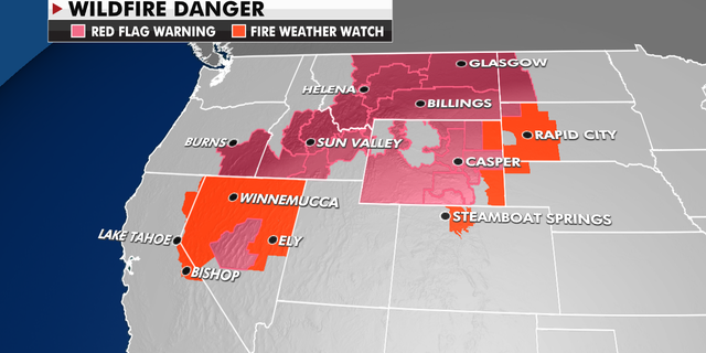 Wildfire danger for the western U.S.