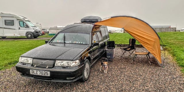 They saw the converted hearse advertised on Facebook and bought it for $4,826 (£3,500).