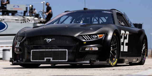 Team Penske brought an uncharacteristic black Mustang to Daytona for Joey Logano to test.