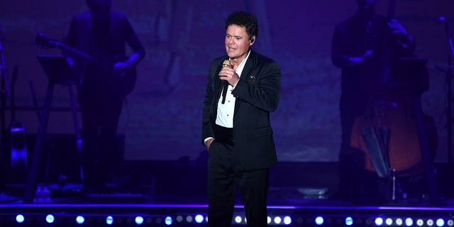 Donny Osmond performs during his first solo residency at Harrah's Las Vegas on August 31, 2021 in Las Vegas, Nevada.