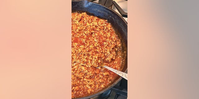 Even though it’s called the "Easy Hot Dog Chili" recipe, Morgan says in her blog post that the chili is more of a condiment or sauce that can go on burgers, nachos, baked potatoes, and loaded fries.