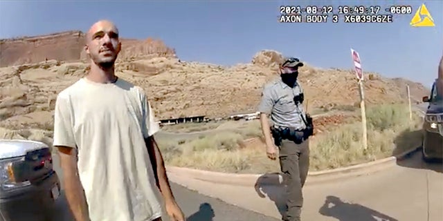 Brian Laundrie as seen in bodycam footage released by the Moab Police Department in Utah.