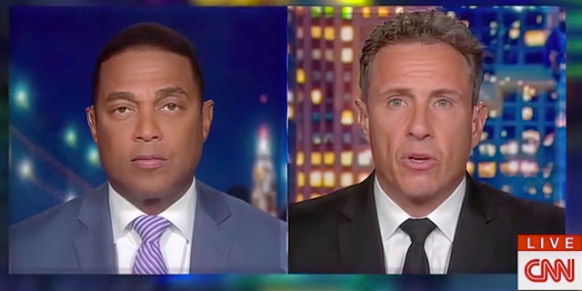 Don Lemon and Chris Cuomo engage in a nightly handoff where they briefly overlap to discuss current events with playful banter.