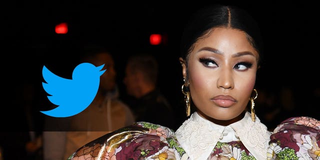 Nicki Minaj attends the Marc Jacobs Fall 2020 runway show during New York Fashion Week on February 12, 2020 in New York City. 