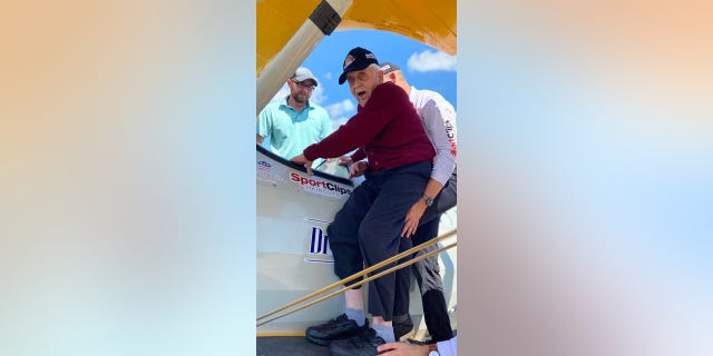 Bob Cwiak taking flight for his birthday on Sept. 15, 2021 in Arkansas.