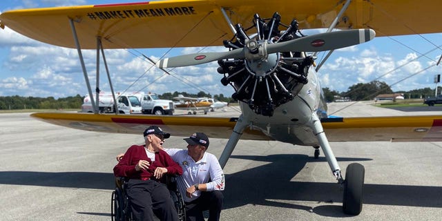 Bob Cwiak taking flight for his birthday on Sept. 15, 2021 in Arkansas. 