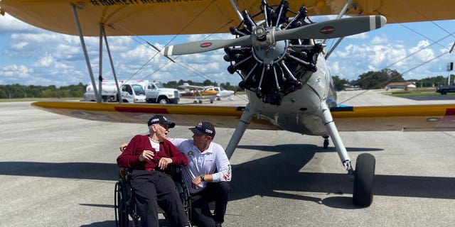 Bob Cwiak taking flight for his birthday on Sept. 15, 2021 in Arkansas.