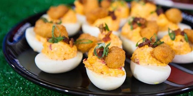 Pimento cheese deviled eggs recipe