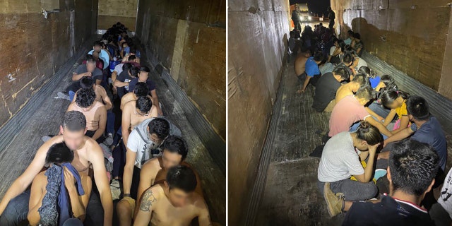 Border Patrol agents found 49 migrants from Brazil, Ecuador, El Salvador, Honduras, Guatemala, Mexico and Peru hiding inside the trailer.