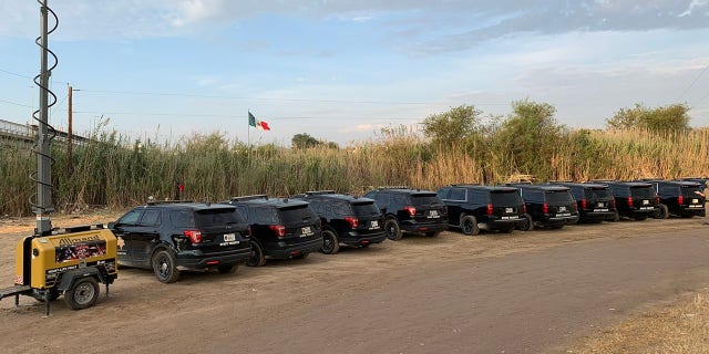 September 21, 2021: Texas DPS vehicle wall prevents migrants from entering the United States (Texas DPS)