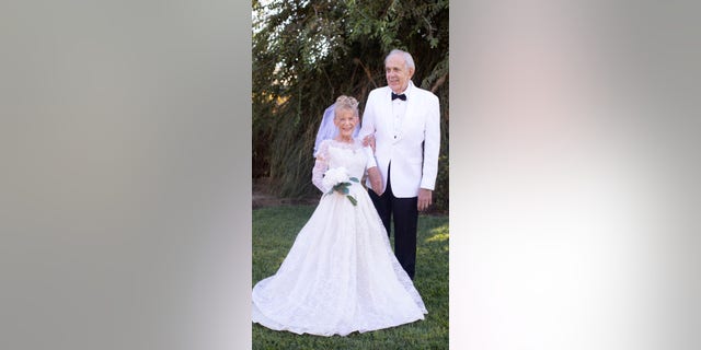Karen and Gary Ryan, both 79, celebrated 59 years of marriage by recreating their wedding photos.
