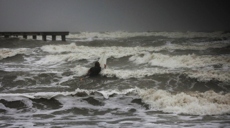 Hurricane Nicholas makes landfall near Galveston, Texas 