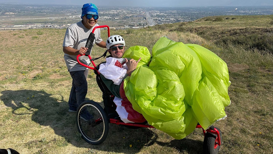 Former soldier flies solo with adaptive paragliding program