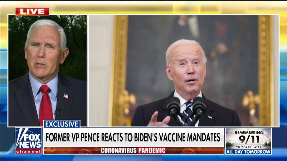 Pence tells 'Fox & Friends' Biden vaccine mandate ‘unlike anything I ever heard from an American president’