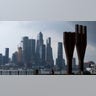 The Hudson Riverfront 9/11 Memorial in Weehawken, N.J., on Aug. 10, 2021. (Photo by KENA BETANCUR/AFP via Getty Images)