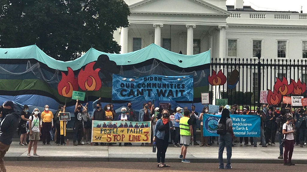 Protesters claiming Biden is 'complicit in mass death' swarm White House gates