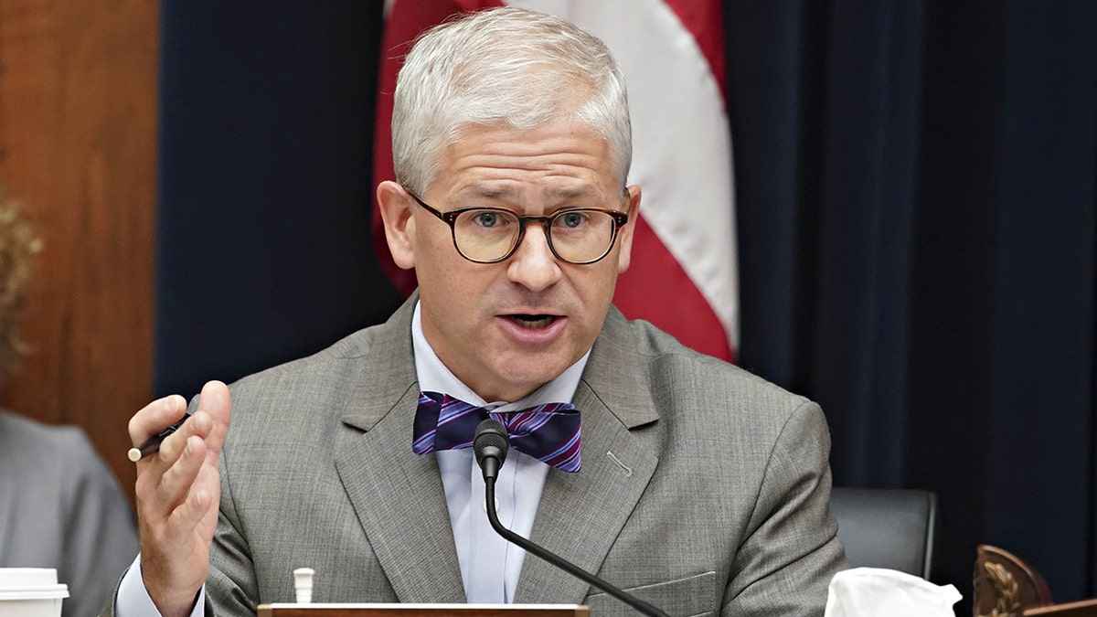 Representative Patrick McHenry (R-NC) attends the House Financial Services Committee hearing on Capitol Hill in Washington, U.S., September 30, 2021.