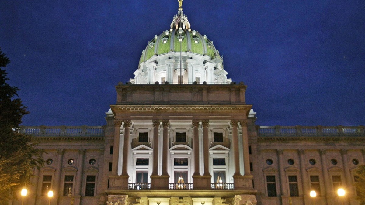 Pennsylvania State Capitol building in Harrisburg.