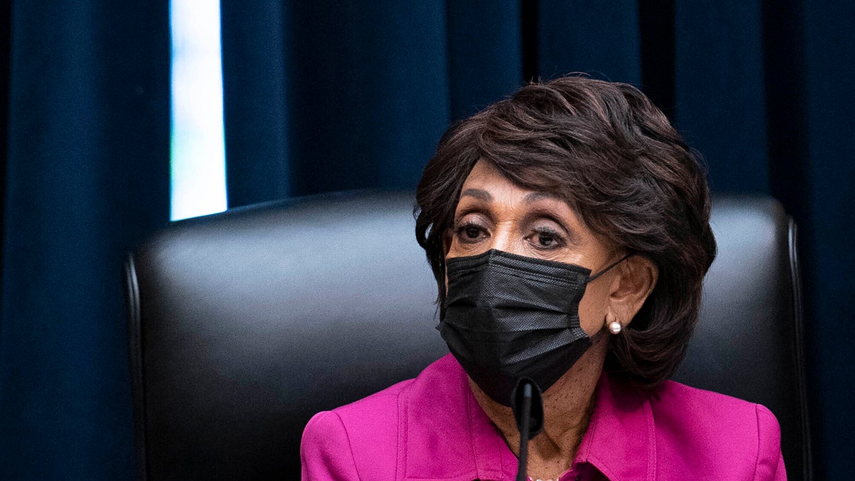 Chairwoman Rep. Maxine Waters, D-Calif., listens during a House Financial Services Committee hearing Thursday, Sept. 30, 2021, on Capitol Hill in Washington. (Sarah Silbiger/Pool via AP)