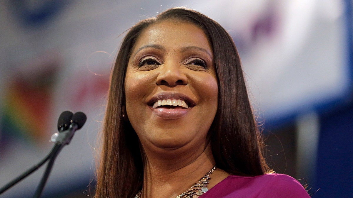 NY Attorney General Letitia James during an inauguration ceremony in 2019