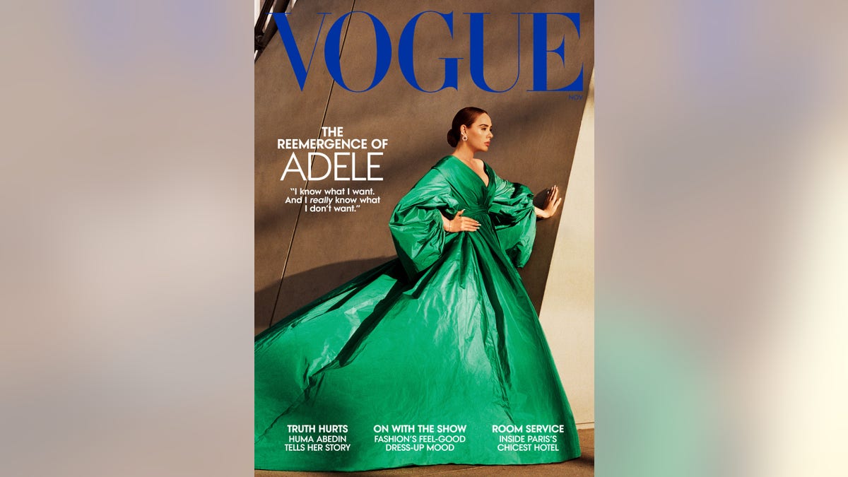 Adele covers the November issues of American and British Vogue.