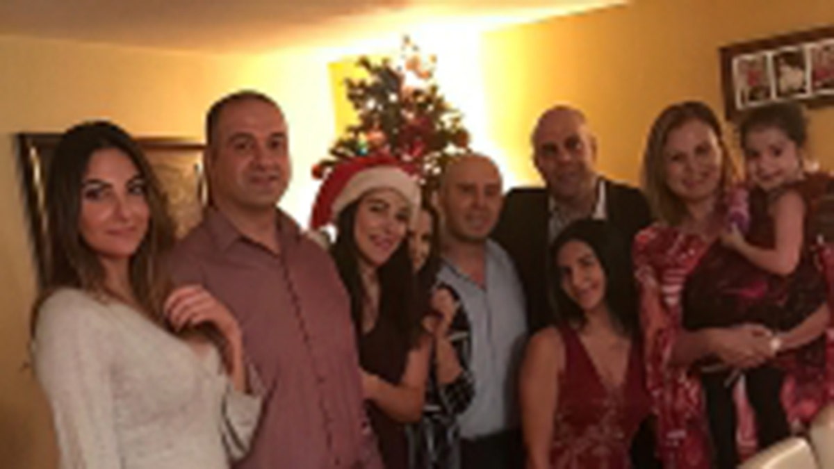 Amer Fakhoury celebrating Christmas with his family.