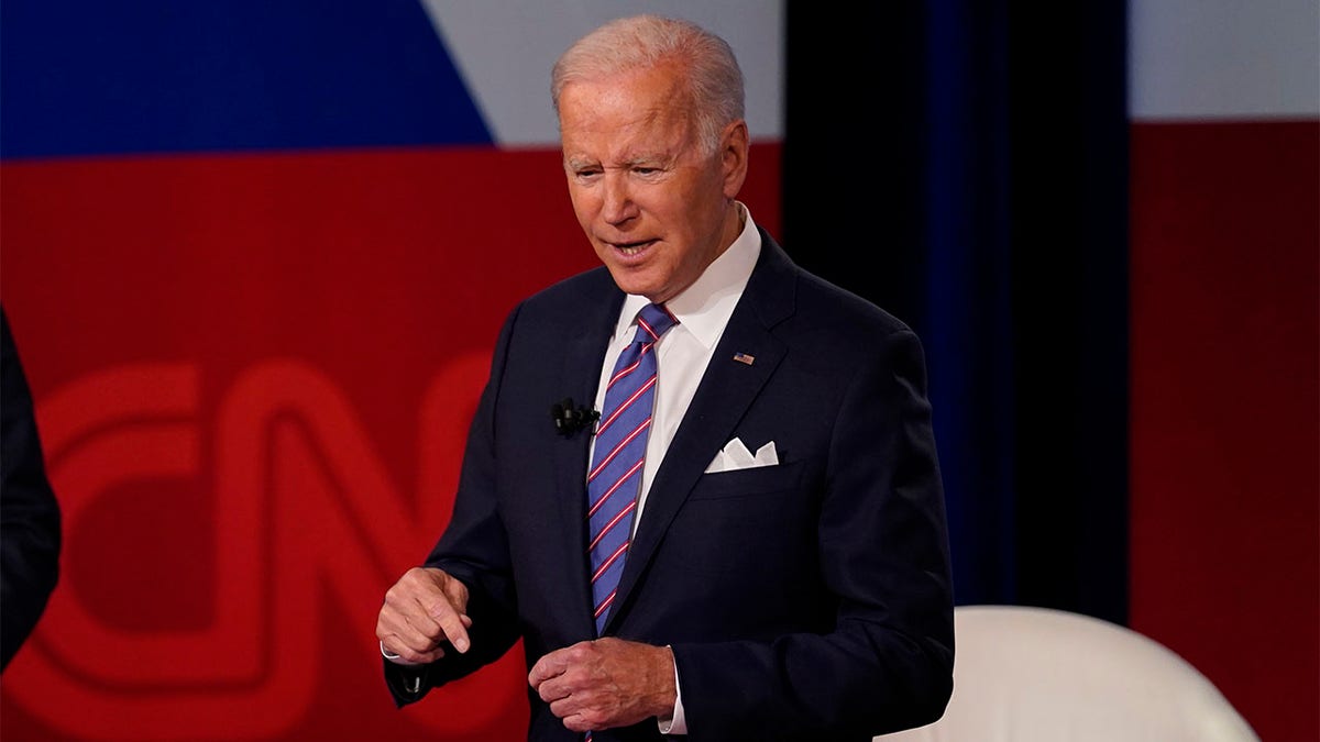 President Joe Biden participates in a low-rated CNN town hall. (AP Photo/Evan Vucci)