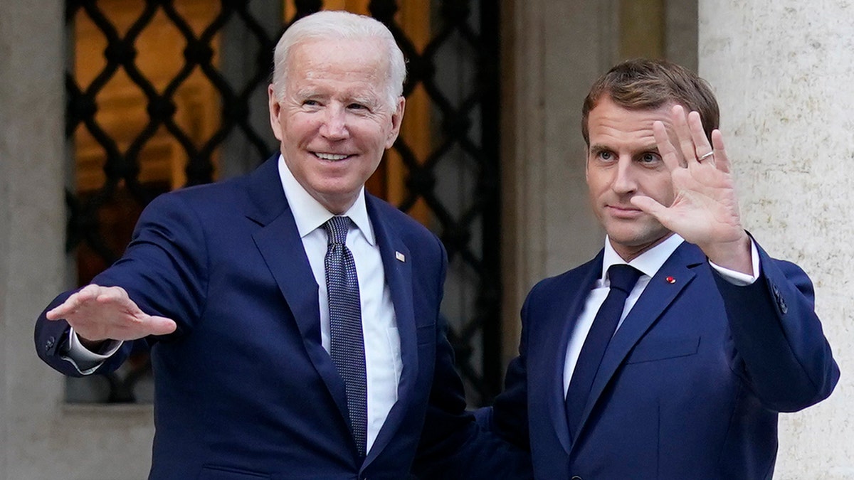 President Joe Biden and French President Emmanuel Macron 