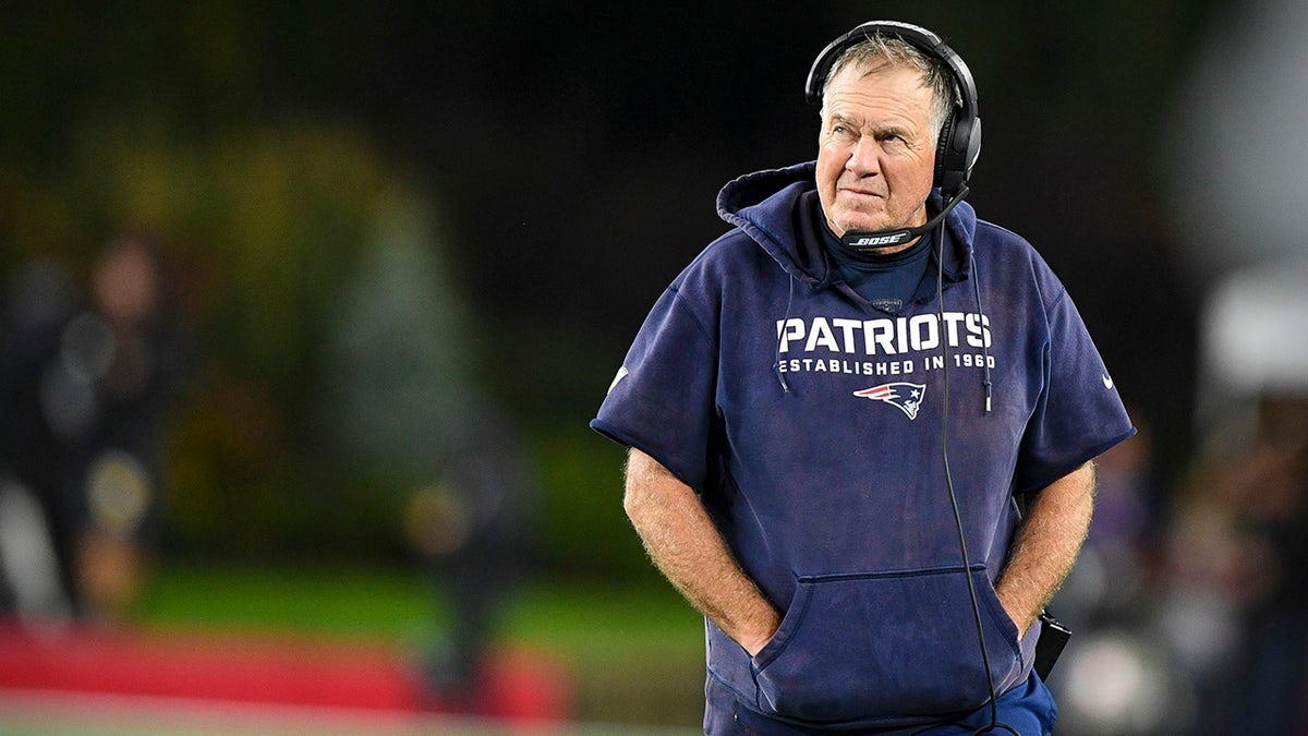 Foxboro, MA, USA; New England Patriots head coach Bill Belichick walks the sidelines during the second half against the Tampa Bay Buccaneers at Gillette Stadium. 