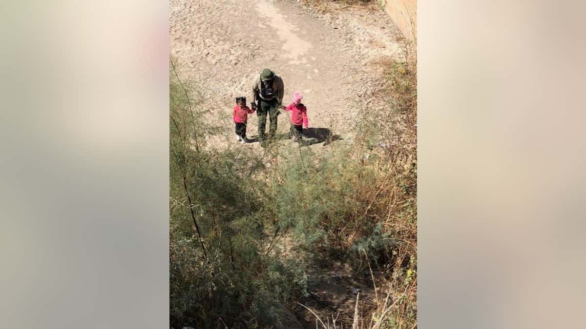  U.S. Border Patrol released this photo after two small children were found wandering alone with a note of contact information for their ‘tia’