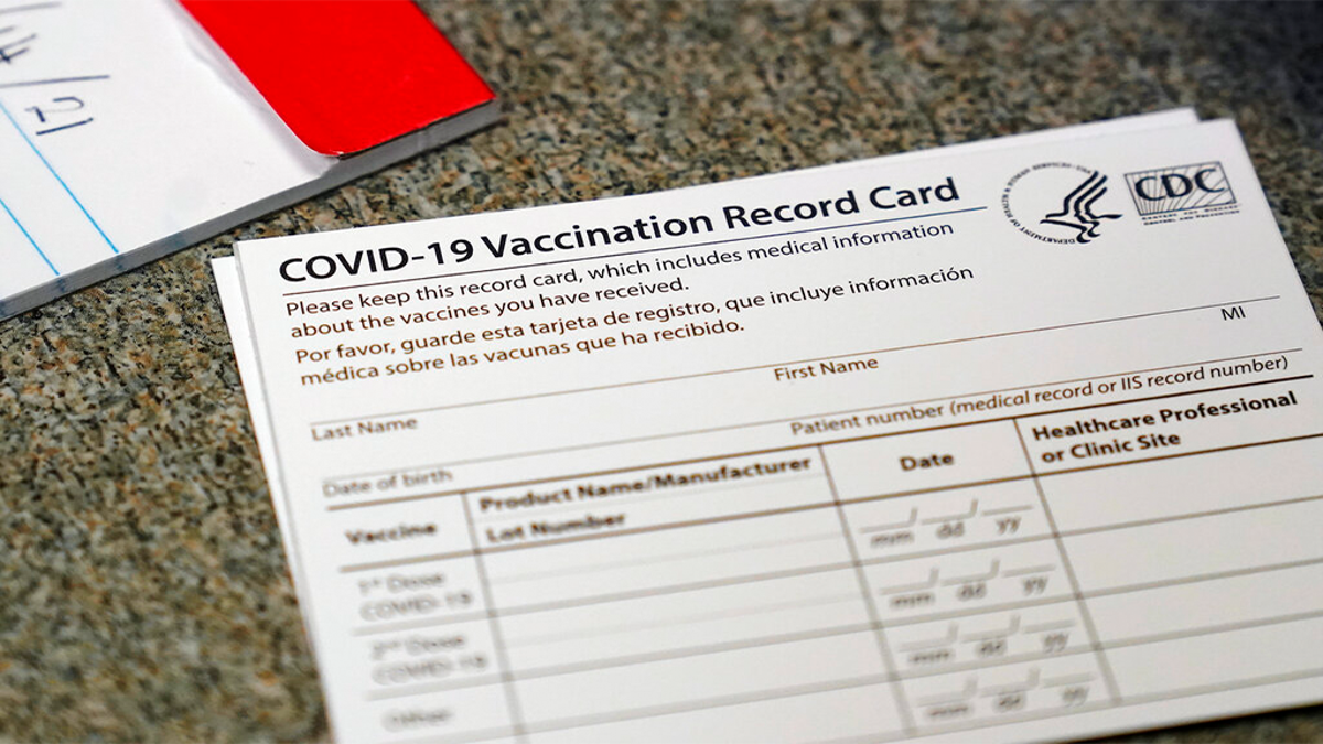 COVID vaccination card