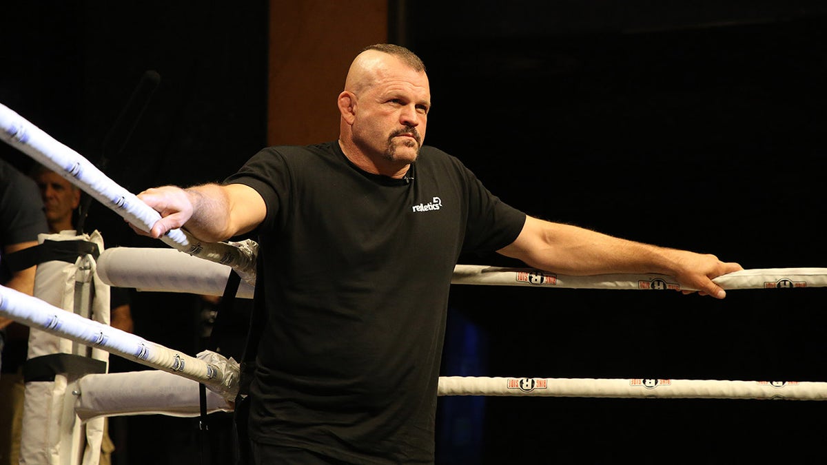 Referee Chuck Liddell during the celebrity boxing match at Showboat Atlantic City on June 11, 2021 in Atlantic City, New Jersey. 