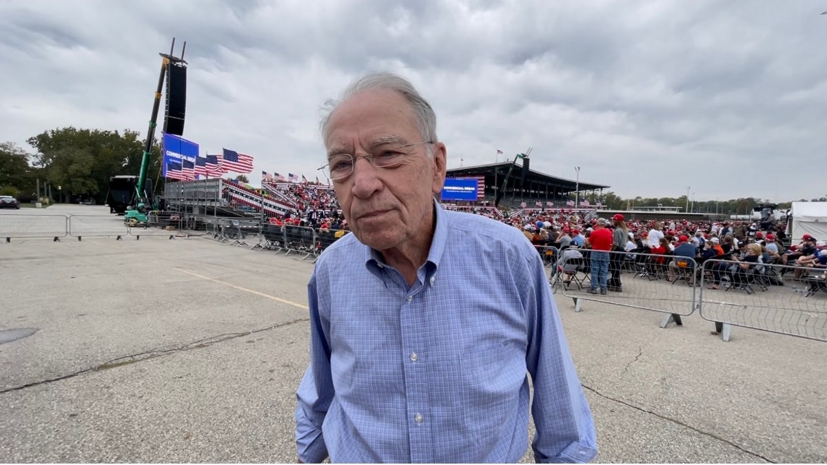 Chuck Grassley at Trump Iowa rally