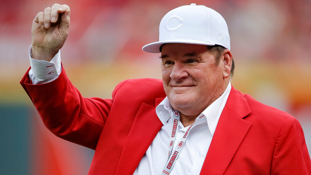 Former Cincinnati Reds manager and player Pete Rose is seen before the game against the Pittsburgh Pirates at Great American Ball Park on July 21, 2018 in Cincinnati, Ohio.