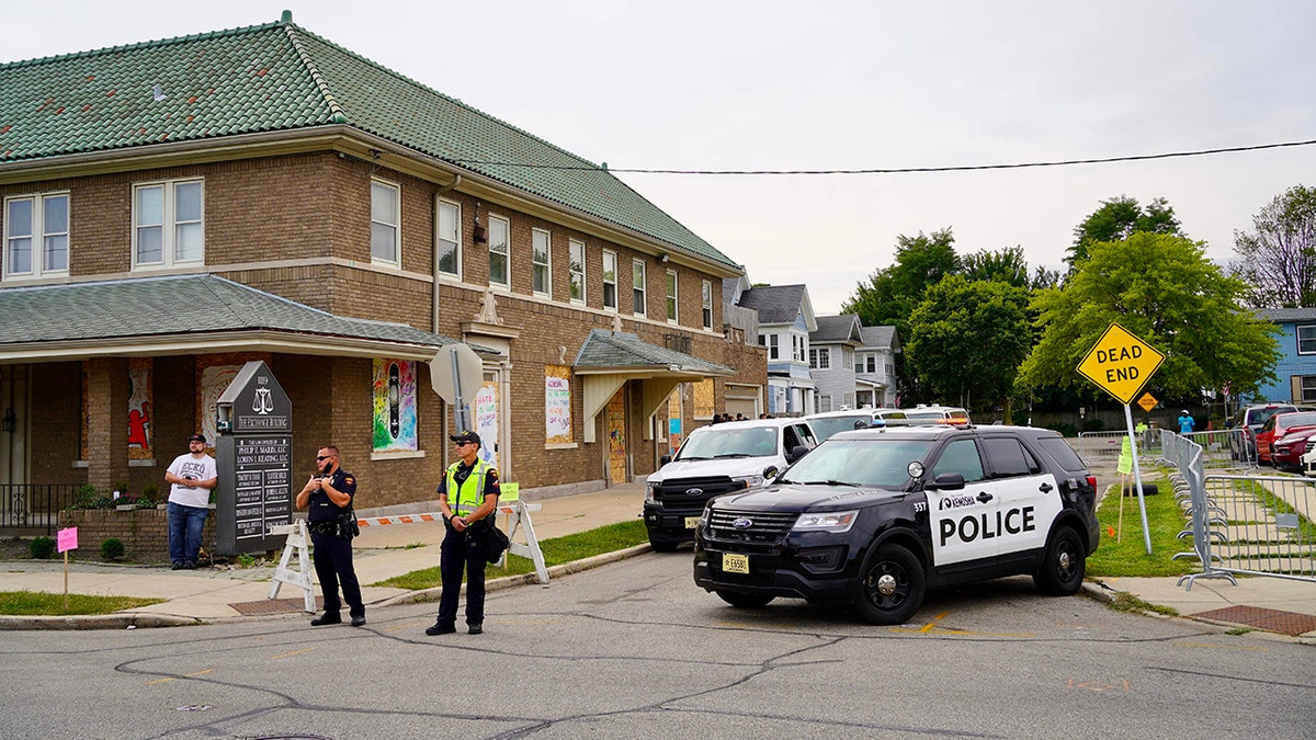 Kenosha police at a crime scene