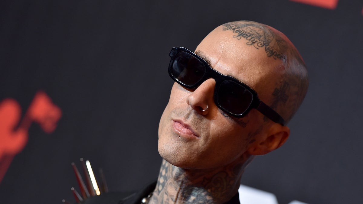 Travis Barker attends the 2021 MTV Video Music Awards at the Barclays Center on Sept. 12  in the Brooklyn, New York City. Barker's ex-wife Shanna Moakler recently took to Instagram to tell her followers that her recent posts were not about Barker.