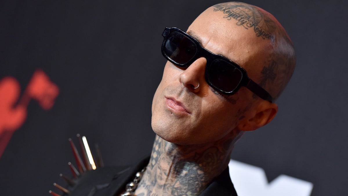 Travis Barker attends the 2021 MTV Video Music Awards at the Barclays Center on Sept. 12 in the Brooklyn, New York City. Barker's ex-wife Shanna Moakler recently took to Instagram to tell her followers that her recent posts were not about Barker.