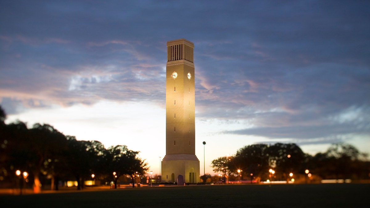 Albritton Tower on the campus of theTexas A&M University on November 24, 2005 in College Station, Texas. (Photo by Wesley Hitt/Getty Images)
