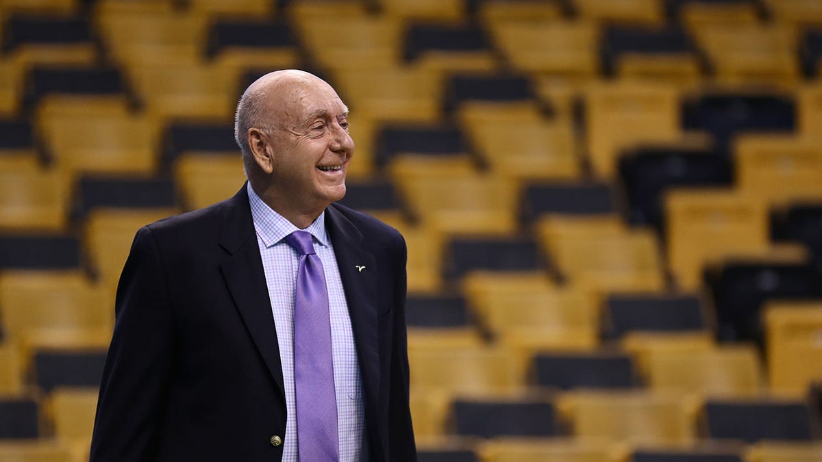 BOSTON, MA - FEBRUARY 14:  Commentator Dick Vitale looks on before action between the Boston Celtics and the LA Clippers at TD Garden on February 14, 2018 in Boston, Massachusetts.