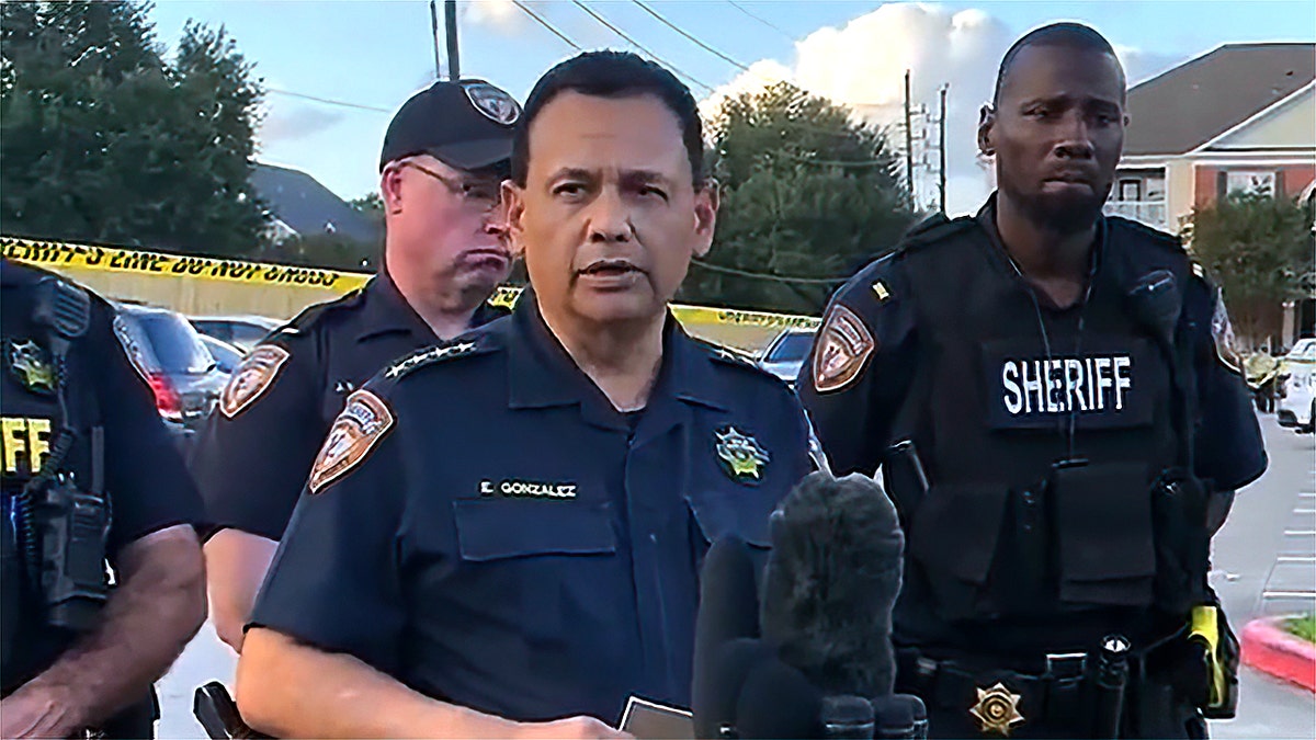 Harris County Sheriff Ed Gonzalez speaks at a press conference October 2021