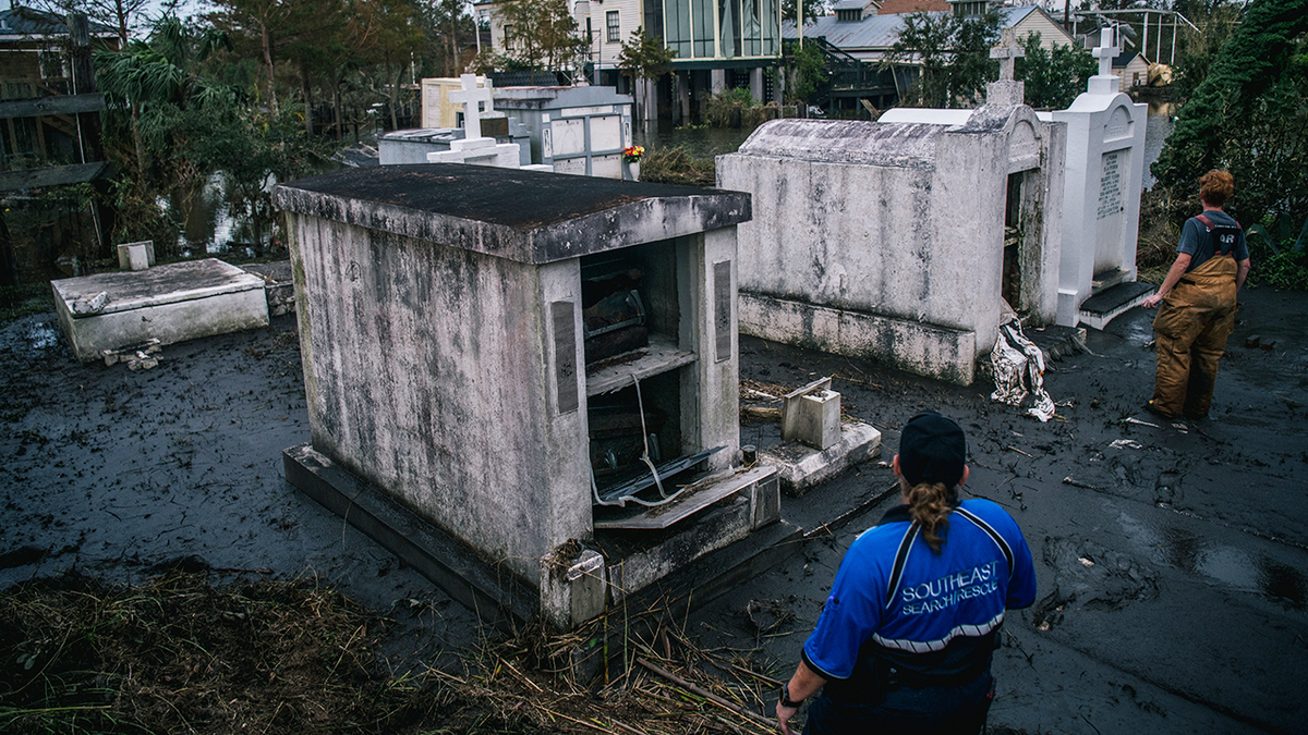 Caskets lost in Hurricane Ida