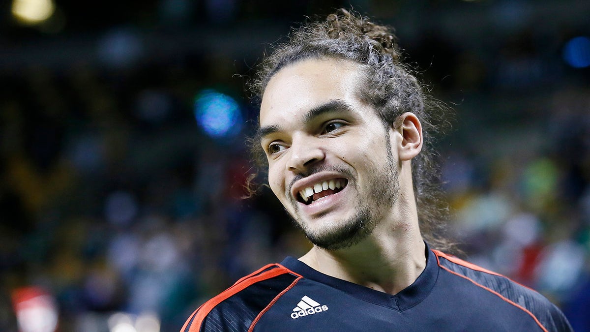 BOSTON, MA - JANUARY 18: Chicago Bulls center Joakim Noah (13) is seen prior to the Chicago Bulls 00-00 victory over the Boston Celtics at TD Garden on January 18, 2013 in Boston, Massachusetts.