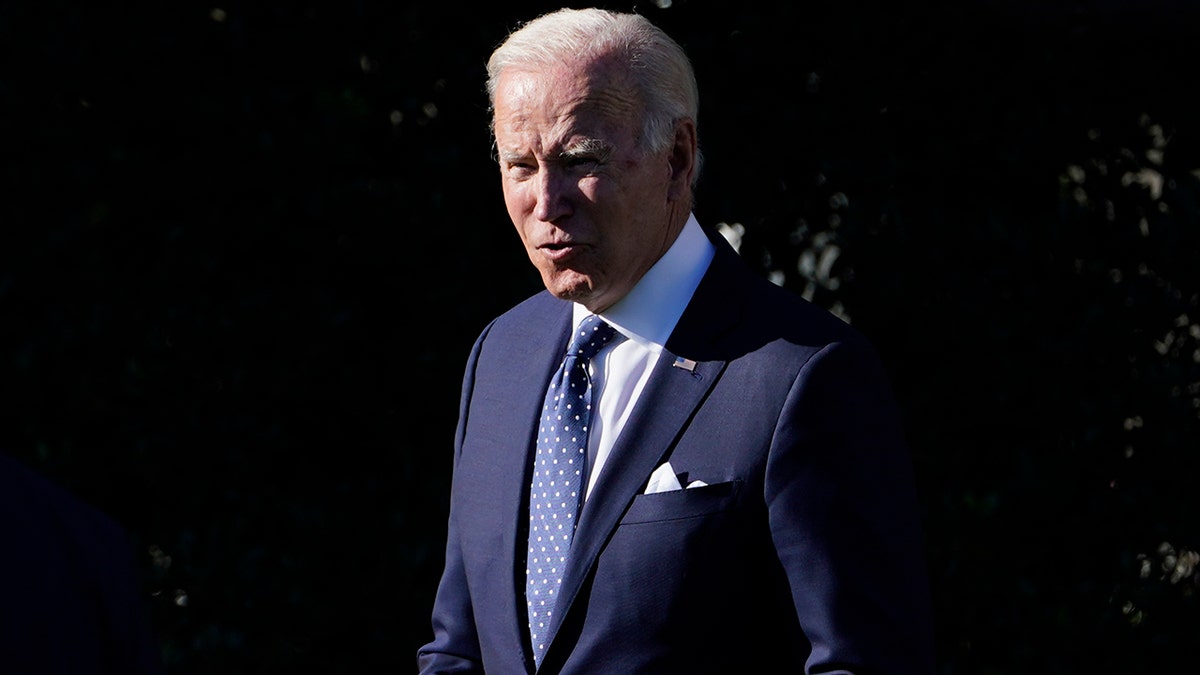 President Biden walks back to the Oval Office after speaking to the 2020 and 2021 State and National Teacher of the Year recipients during an event on the South Lawn of the White House in Washington, Monday, Oct. 18, 2021. (AP Photo/Susan Walsh)