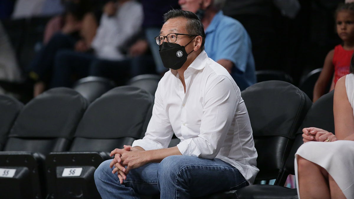 Brooklyn Nets and New York Liberty owner Joe Tsai attends a game between the New York Liberty and the Phoenix Mercury Aug. 25, 2021, at Barclays Center in Brooklyn.