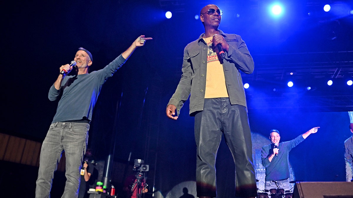 Jon Stewart said his pal Dave Chappelle is ‘not that kind of person’ when asked about the comedian's jokes on his Netflix special, ‘The Closer,’ which many called transphobic.